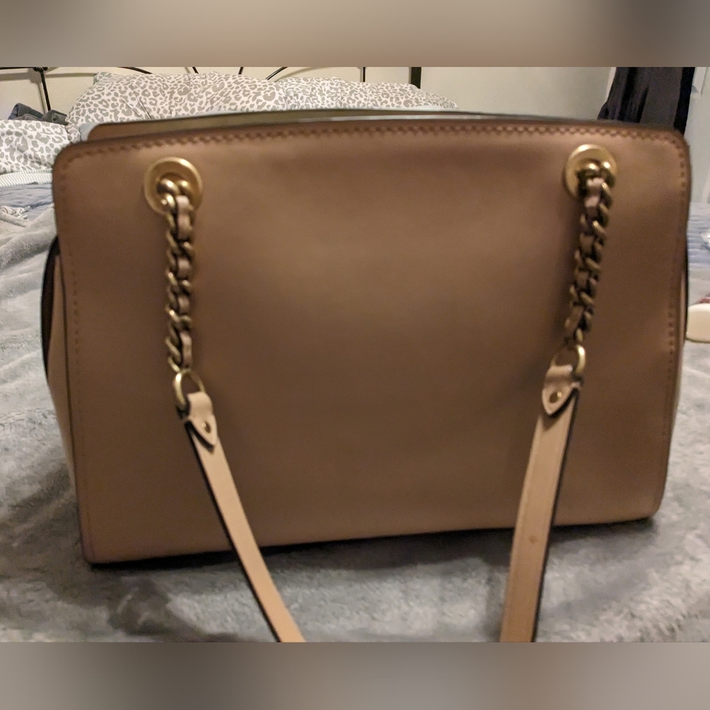 Coach all leather handbag